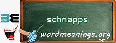 WordMeaning blackboard for schnapps